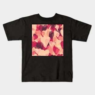 stacked hearts in a symphony of red Kids T-Shirt